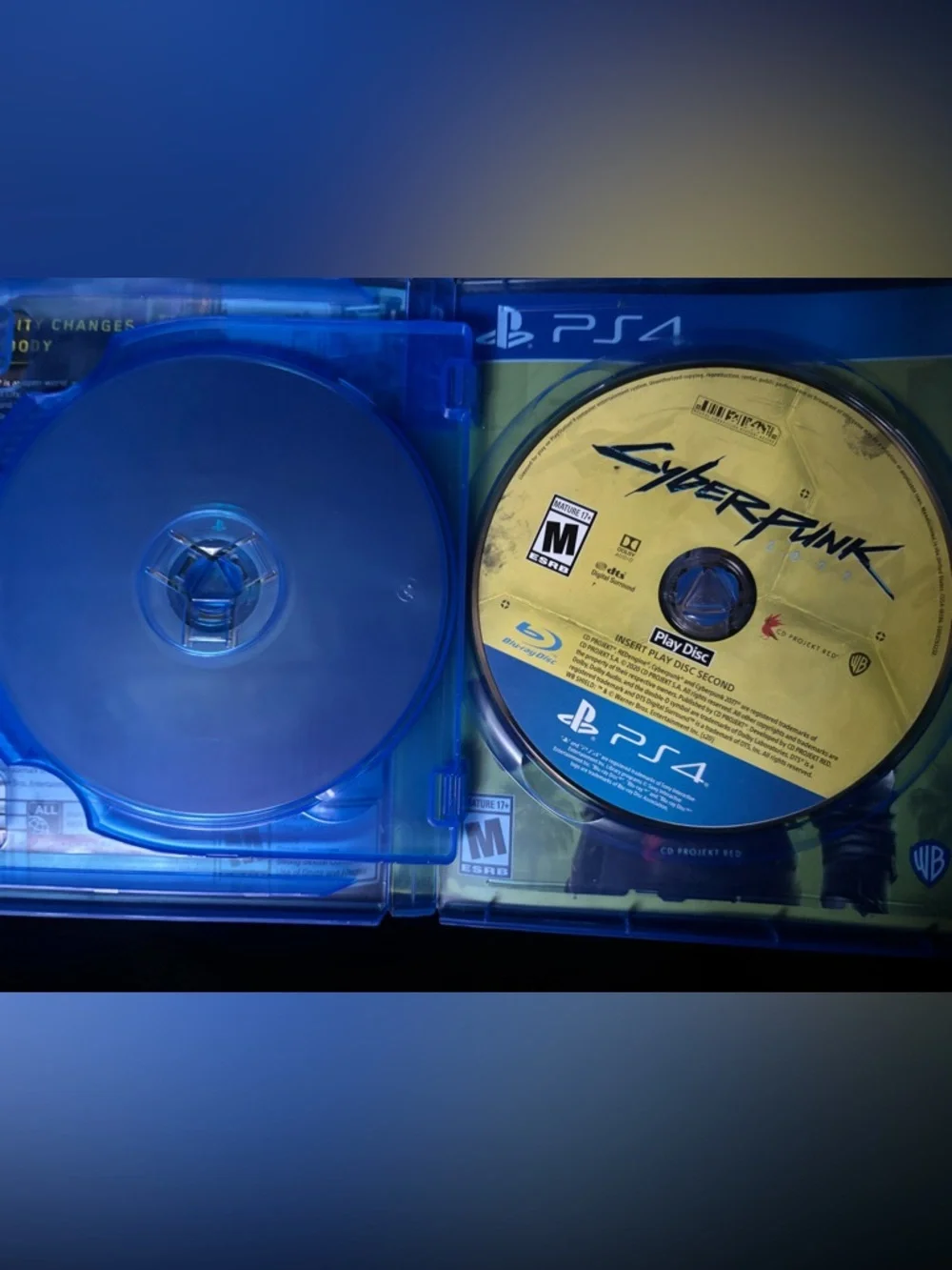 Sony PS4 Cyberpunk 2077 - Yellow & Blue Cover